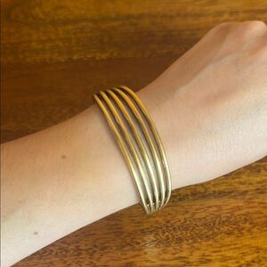 Lucky Brand Gold Striped Bracelet